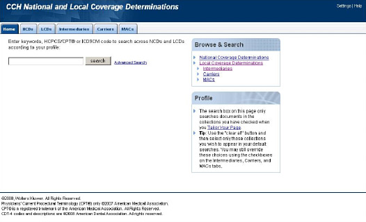 New National and Local Coverage Determinations Home Page